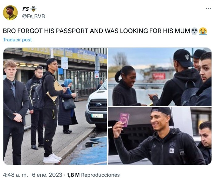 Jude Bellingham olvida su pasaporte