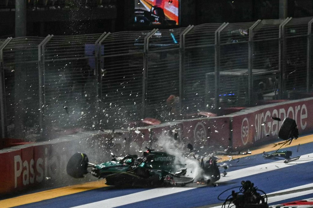 Fuerte choque de Lance Stroll en la Q1 del GP de Singapur