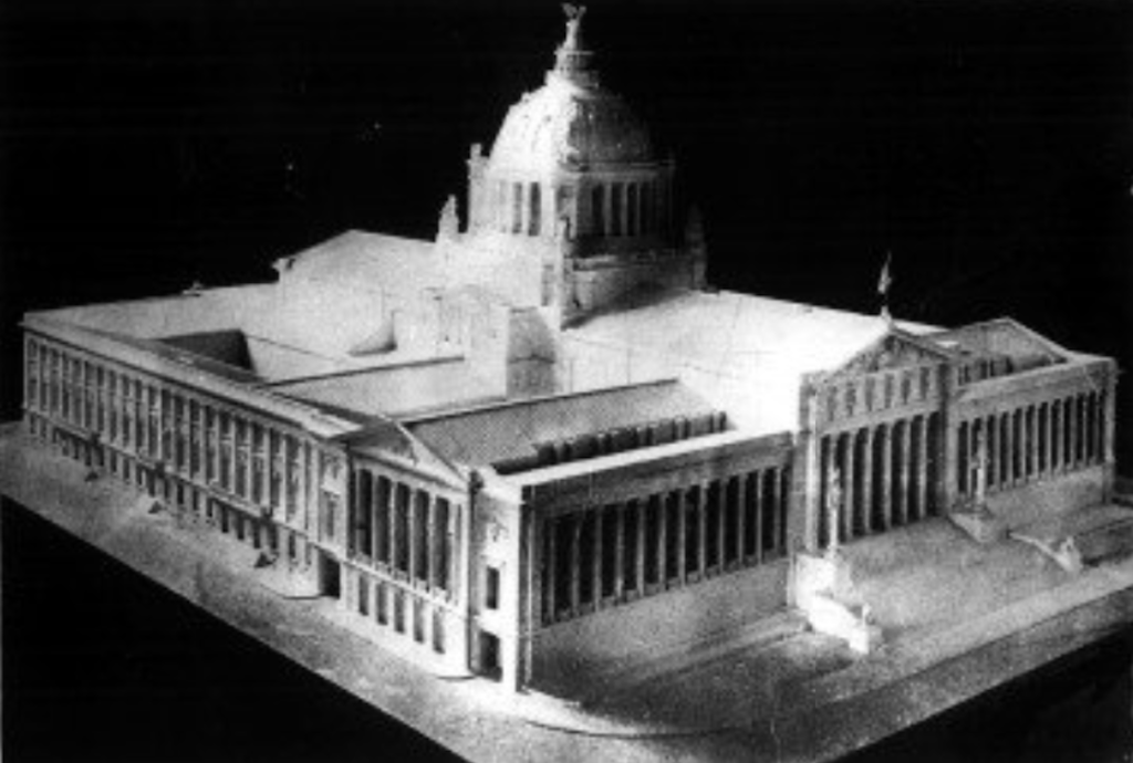 Maquete del diseño del Palacio Legislativo.