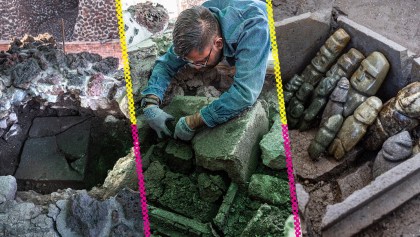 Ofrenda en el Templo Mayor de la CDMX.