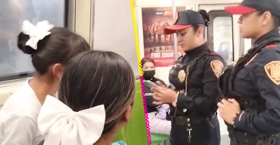 Policías esposan a chavas en la Línea 3 del Metro… ¿por quedarse dormidas?