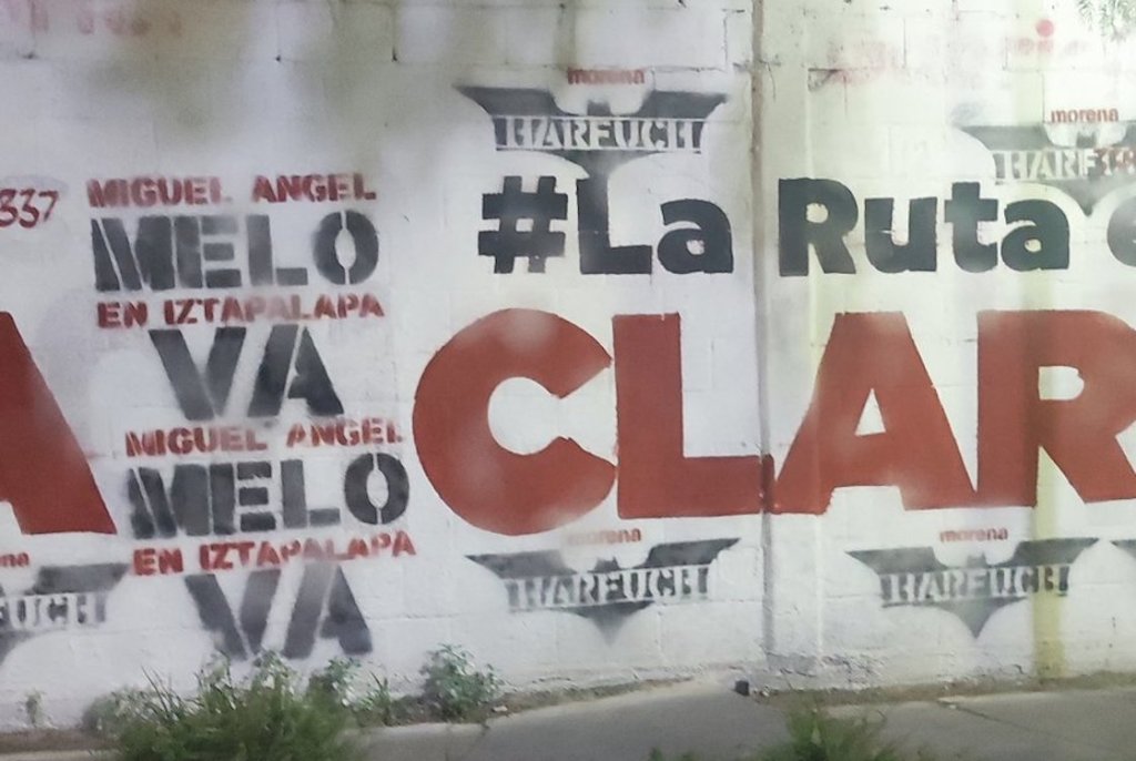 Bardas políticas y propaganda en CDMX.