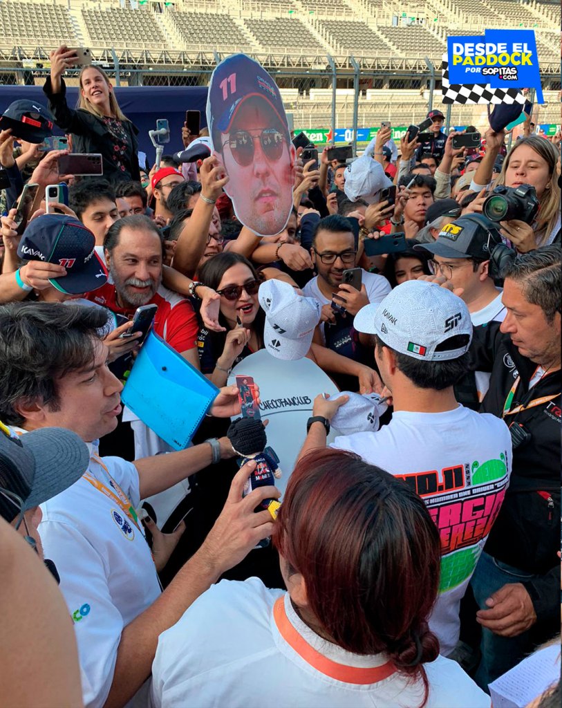 Cientos de fans esperaron a Checo