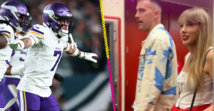 La ñera: Defensivo de Vikings hará "trash talk" a Travis Kelce con Taylor Swift