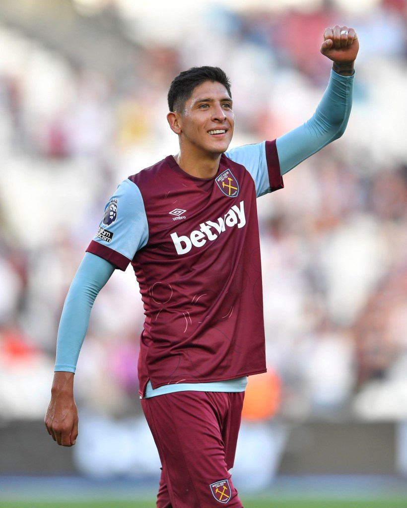 Edson Álvarez en el West Ham