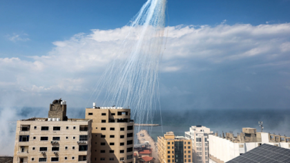 Israel usa armas con fósforo blanco.