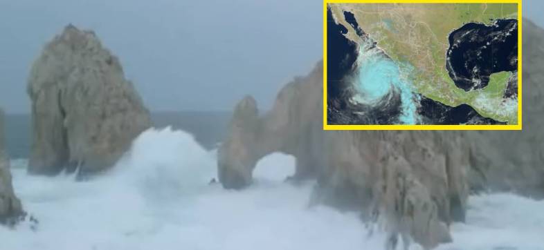 Bandera negra en playas de Los Cabos ante la llegada del huracán Norma