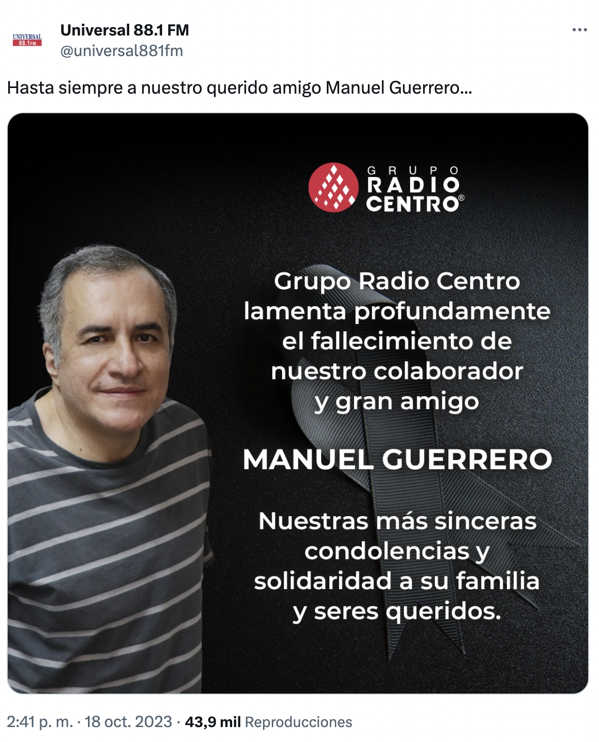 Se Nos Fue Un Grande: Murió Manuel Guerrero, Icónico Locutor Del Club ...