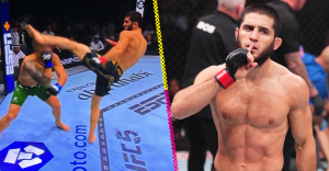 ¡A mimir! El nocaut técnico con el que Islam Makhachev acabó a Alex Volkanovski en UFC 294