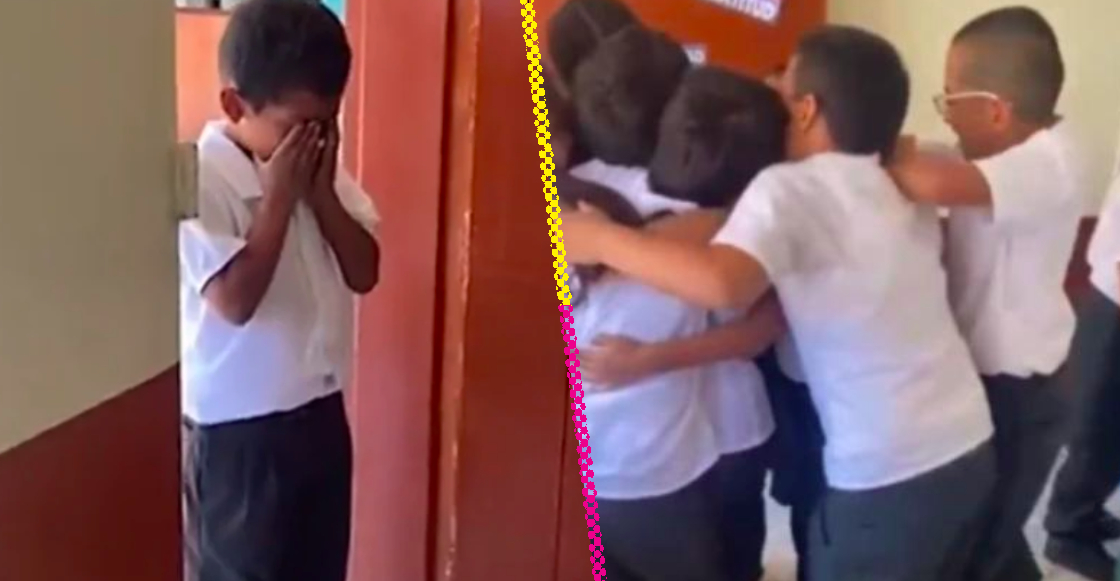 La tierna reacción de un niño al que sus compañeros le hicieron una fiesta sorpresa