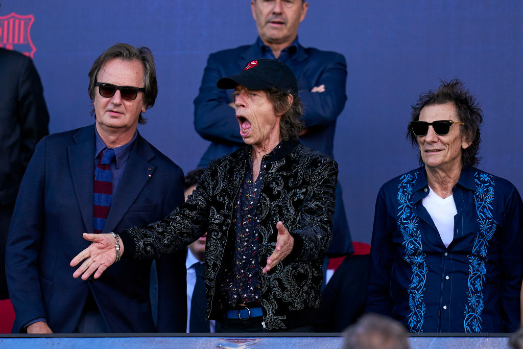 Los Rolling Stones fueron a ver el Barcelona vs Real Madrid