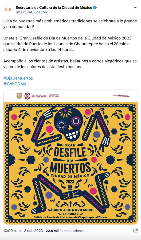 Desfile del Día de Muertos en CDMX 2023