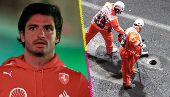 Carlos Sainz y Ferrari, molestos tras sanción por culpa de la coladera