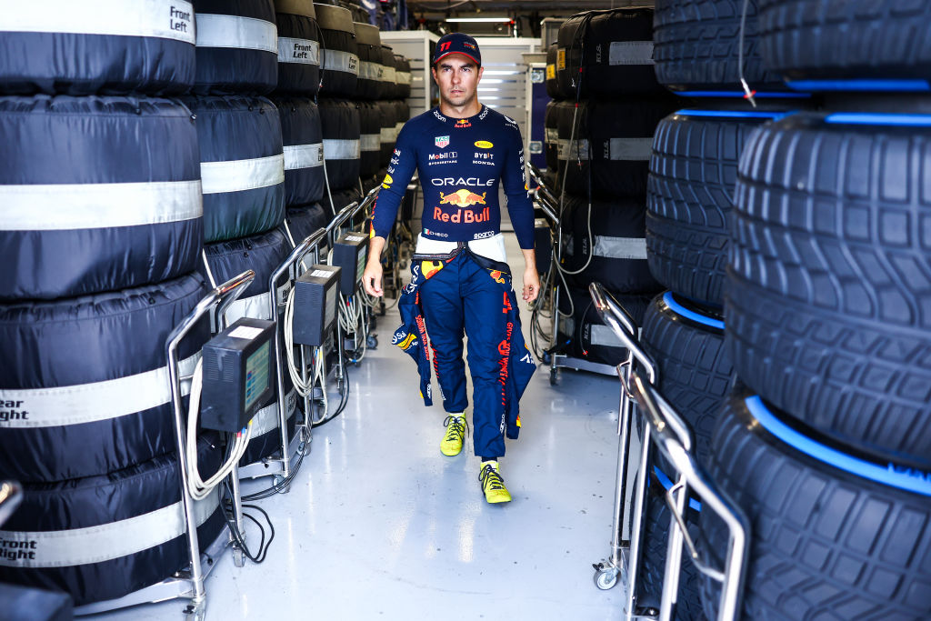 Checo Pérez en la Qualy del GP de Brasil