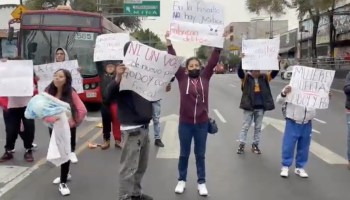 Protestan en Eje Central contra la ratificación de Ernestina Godoy en CDMX