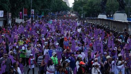 Fotos y videos de la marcha contra la violencia a la mujer del 25N en CDMX