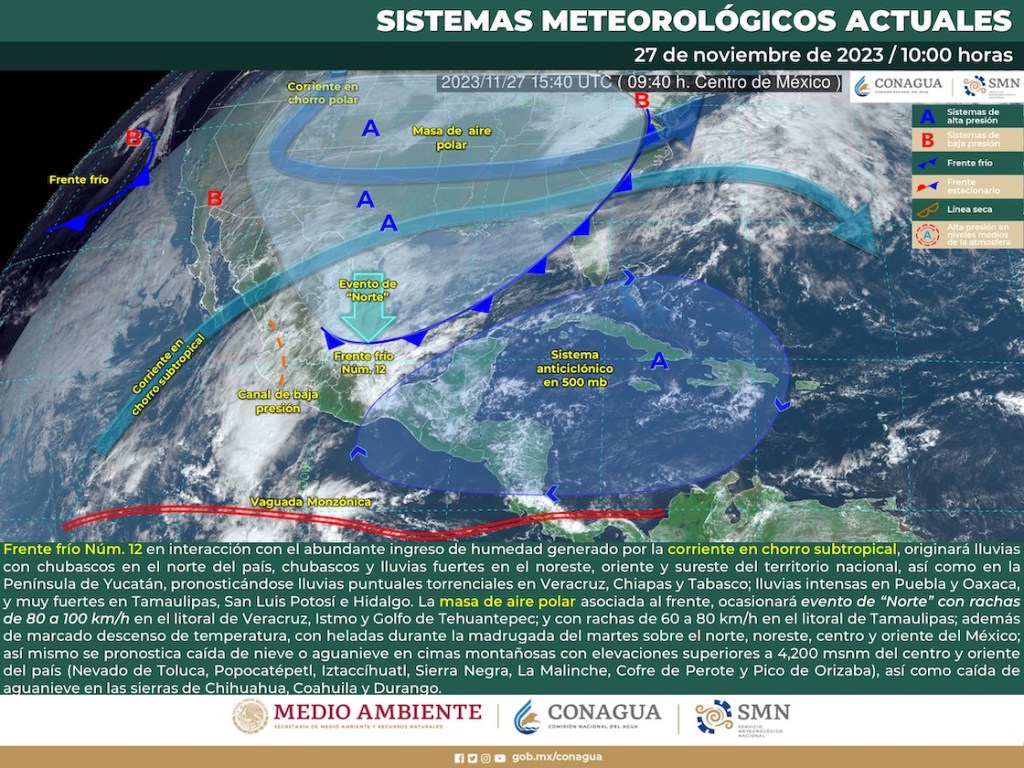 Frente Frío, heladas y chipi chipi: Así estará el clima del 27 al 30 de noviembre en CDMX y el resto de México