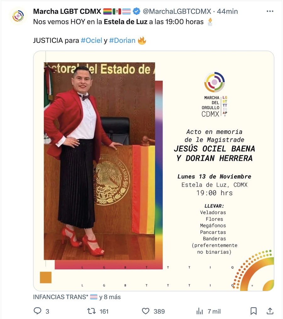 ¿Quién era Ociel Baena, le magistrade del Tribunal Electoral y activista LGBT+?