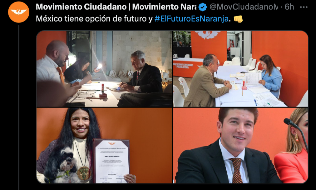 movimiento ciudadano registro candidatura presidencial