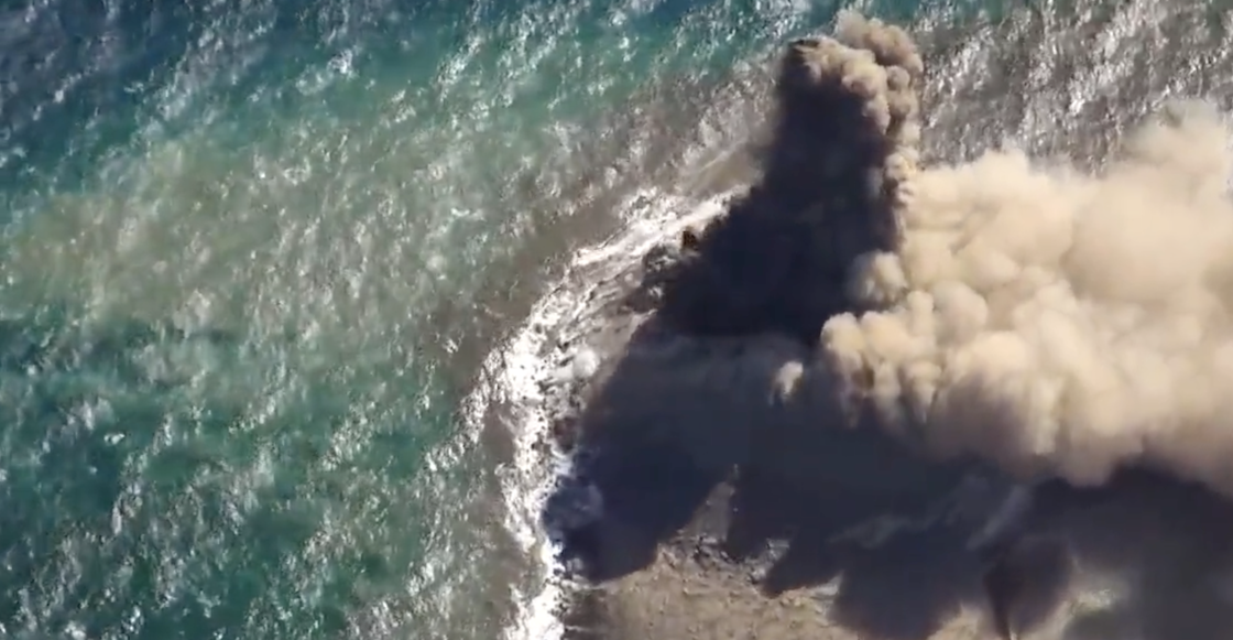 Nueva isla por erupción en Japón.