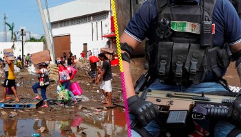 Narcos entregan despensas.