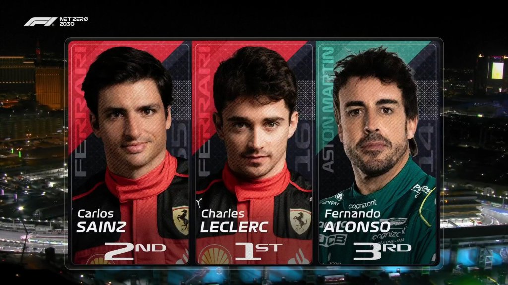 El top 3 de las FP del Gran Premio de Las Vegas