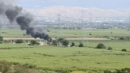 Cae helicóptero de CFE en Cuautla.