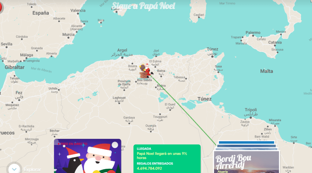 Santa Tracker: Aquí puedes ver dónde está Santa Claus y seguir su recorrido en vivo