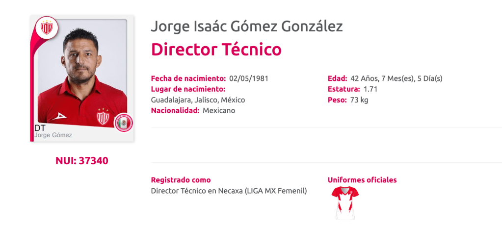 El entrenador del Necaxa