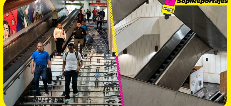 Zapatos mal puestos y otros 'misterios' de las escaleras eléctricas que no sirven del Metro CDMX