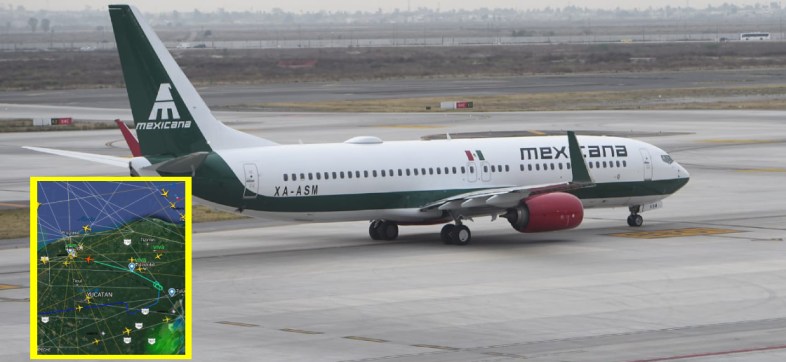 El primer vuelo de Mexicana de Aviación no llegó a Tulum por el clima