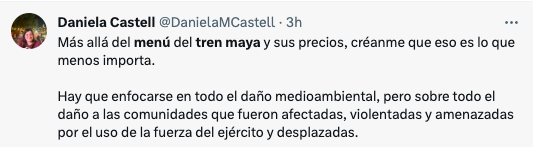 ¿Por? Las reacciones encontradas que dejó el menú del Tren Maya 