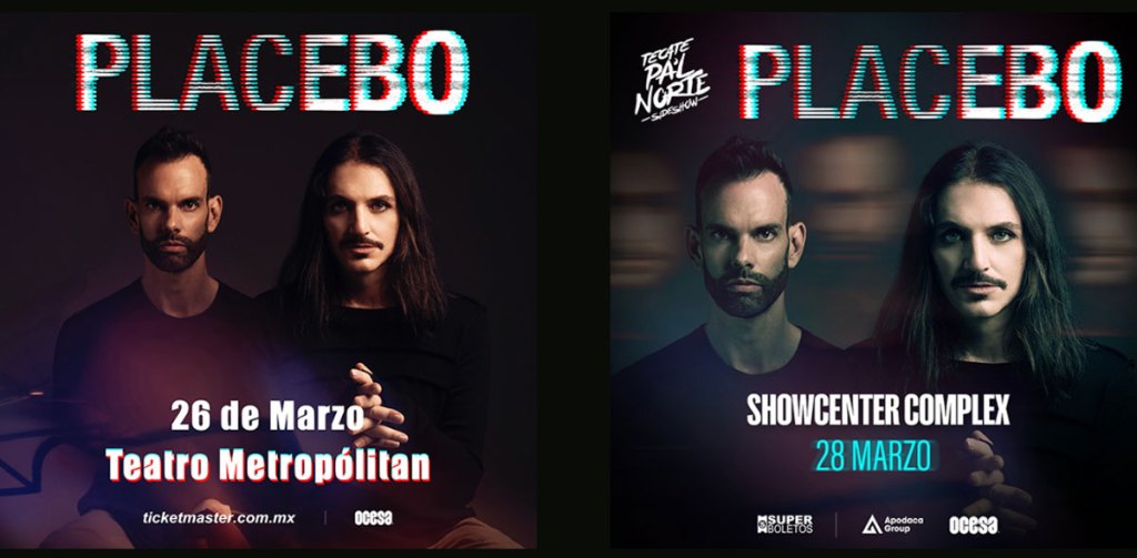 Placebo se presentará en Showcenter de Monterrey y Teatro Metropolitan de la Ciudad de México en el 2024