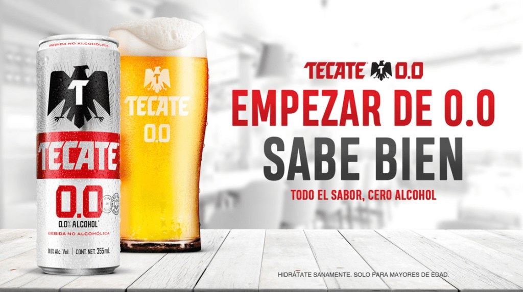 cerveza tecate 0 0