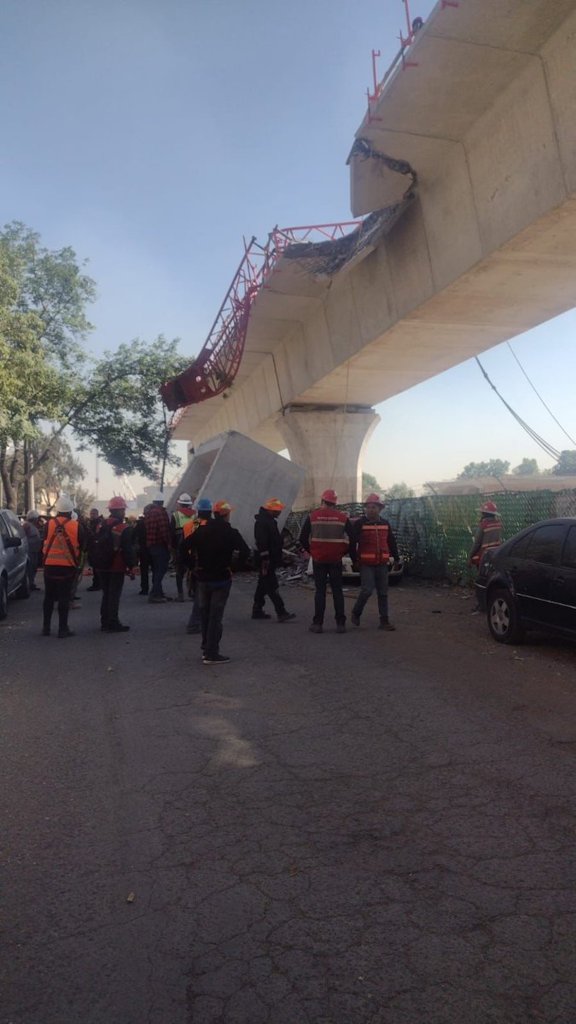 Cayó estructura del Tren Interurbano.