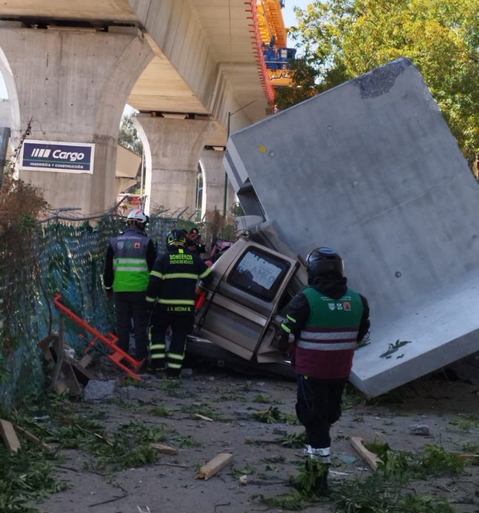 Cayó estructura del Tren Interurbano.