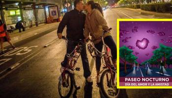 Lánzate con tu crush al Paseo Nocturno en bici por el Día del Amor y la Amistad, acá la ruta, horario y fecha