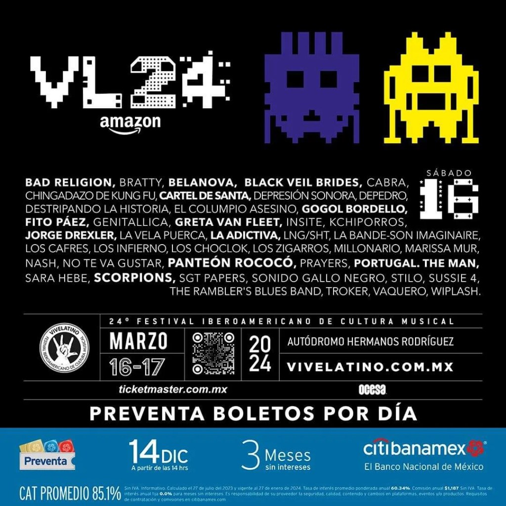 Cartel del Vive Latino 2024