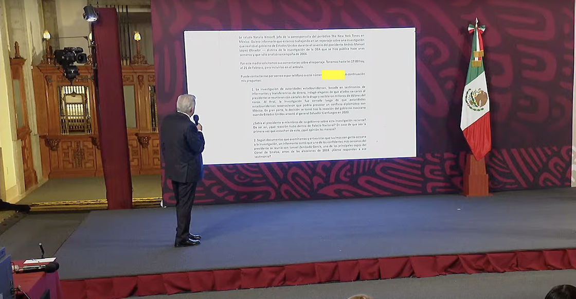 AMLO reveló teléfono de periodista en su mañanera