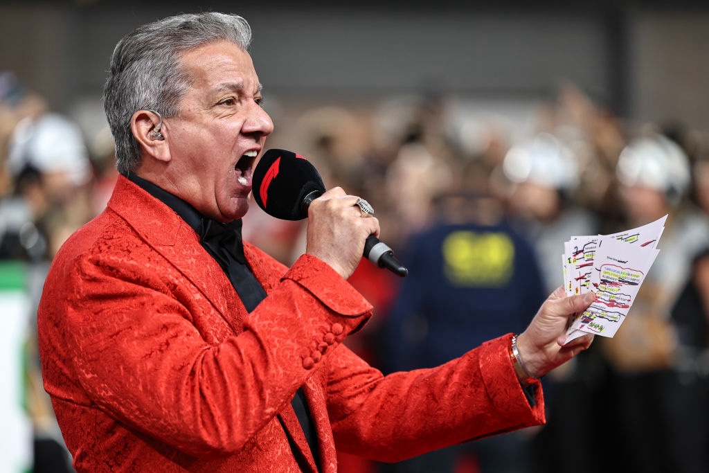 Bruce Buffer en el GP de Las Vegas