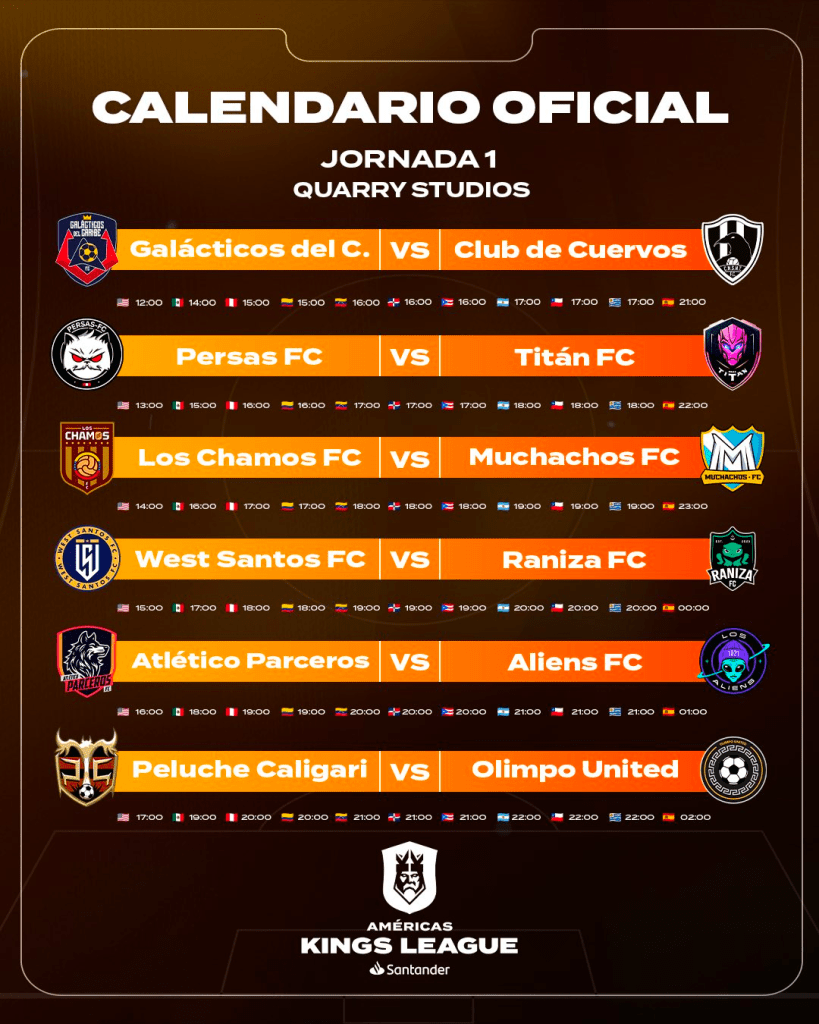 ver la primera jornada de la Kings League Américas