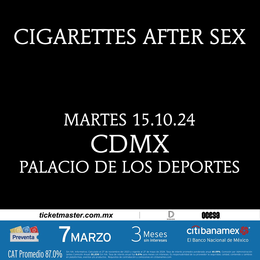 Fecha Lugar Y Venta De Boletos Para El Concierto De Cigarettes After