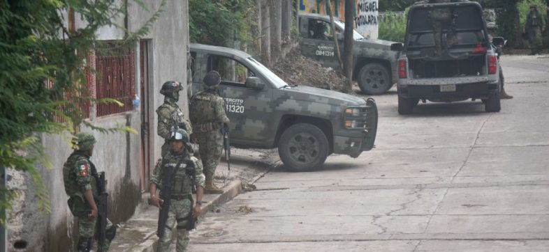 El ejército en San Miguel Totolapan tras la masacre de 2022