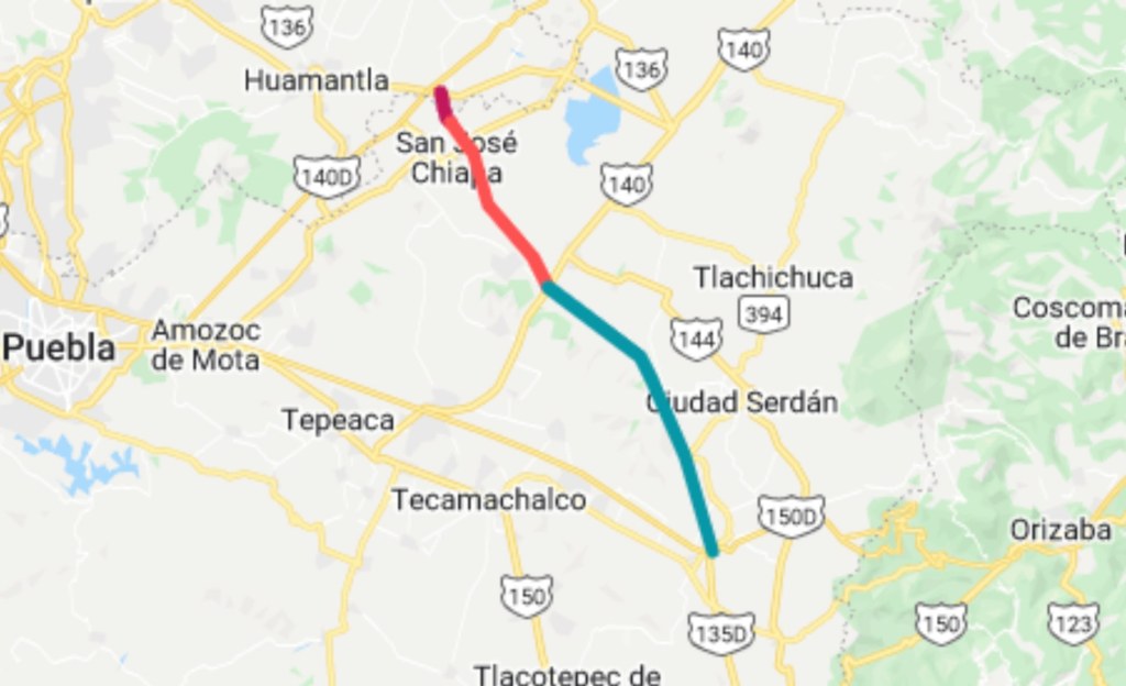 Esta es la ruta proyectada de la nueva autopista Cuapiaxtla-Cuacnopalan