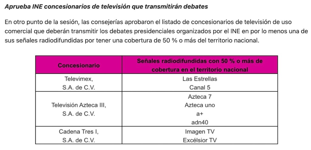 Primer debate Presidencial 2024: Cuándo y dónde verlo