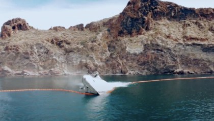 El buque hundido para crear un arrecife artificial en Sonora.