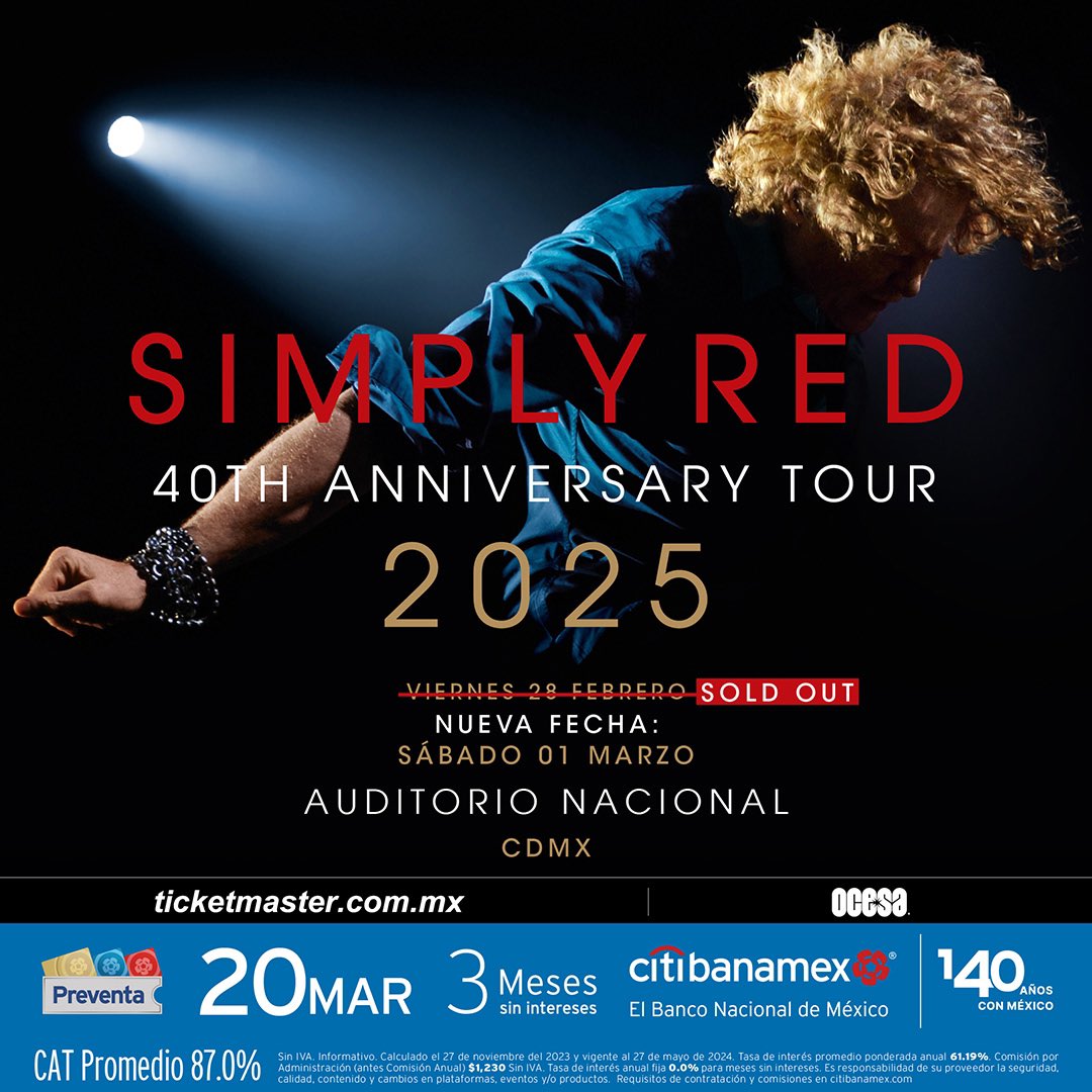 Fecha, Lugar Y Venta De Boletos Para El Concierto De Simply Red En México