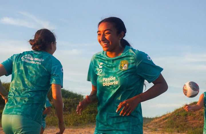 Ana Campa, durante los entrenamientos con León