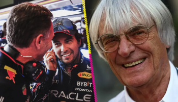 Bernie Ecclestone el ganador de la apuesta entre Checo Pérez y Christian Horner