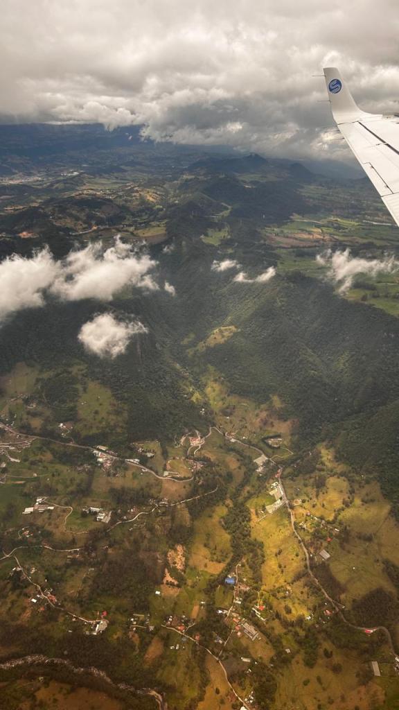 Vista desde el chárter camino a Ibagué